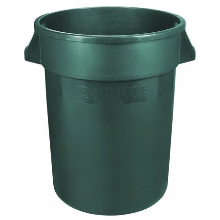 GLOBAL EQUIPMENT Plastic Trash Can - 55 Gallon Green XDW-55GN